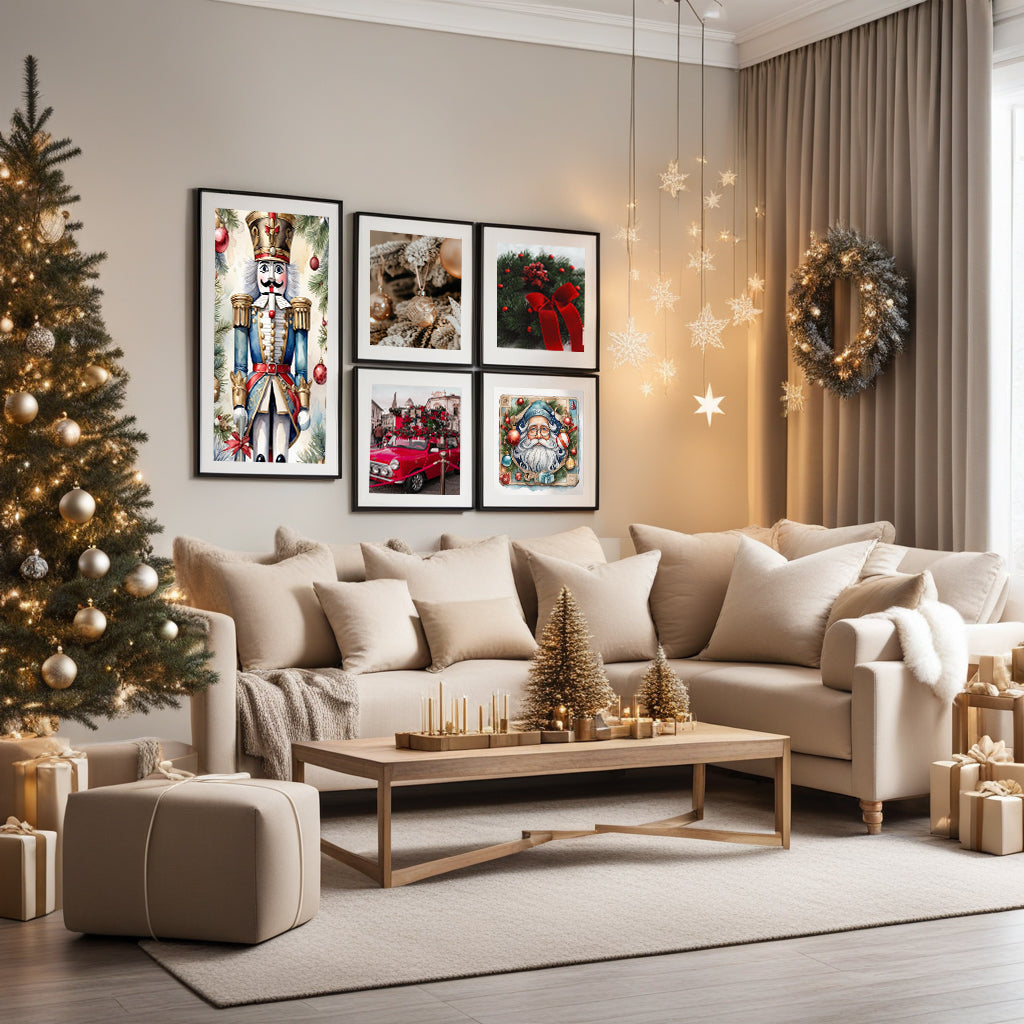 White Ornaments Poster