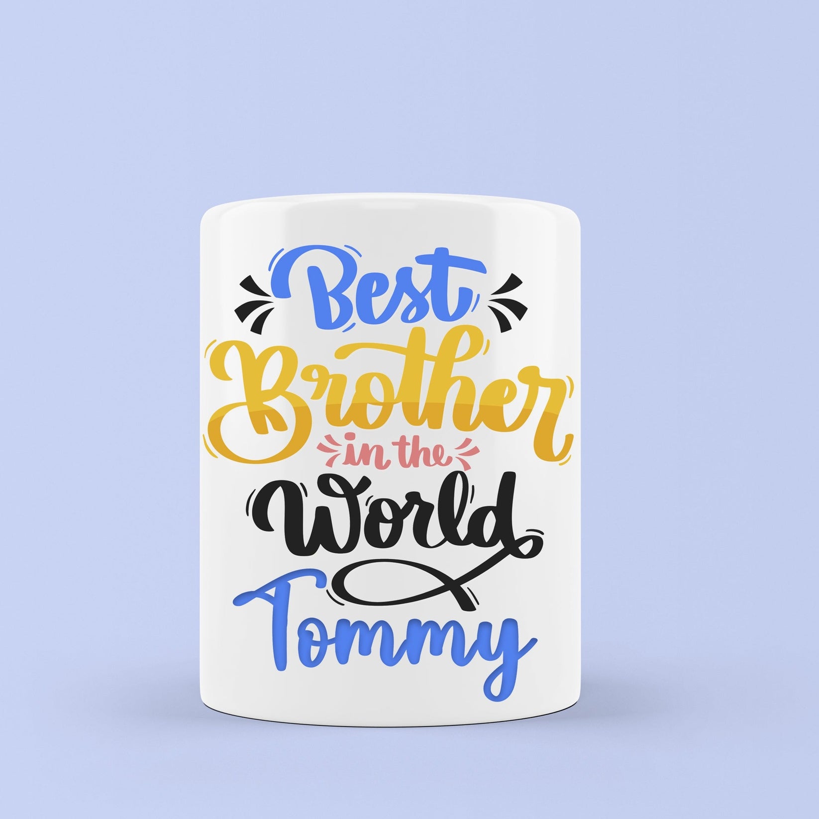 Taza Mejor Hermano Del Mundo Personalized Best Bother In The World M Paulrommer Art Lámina 7056