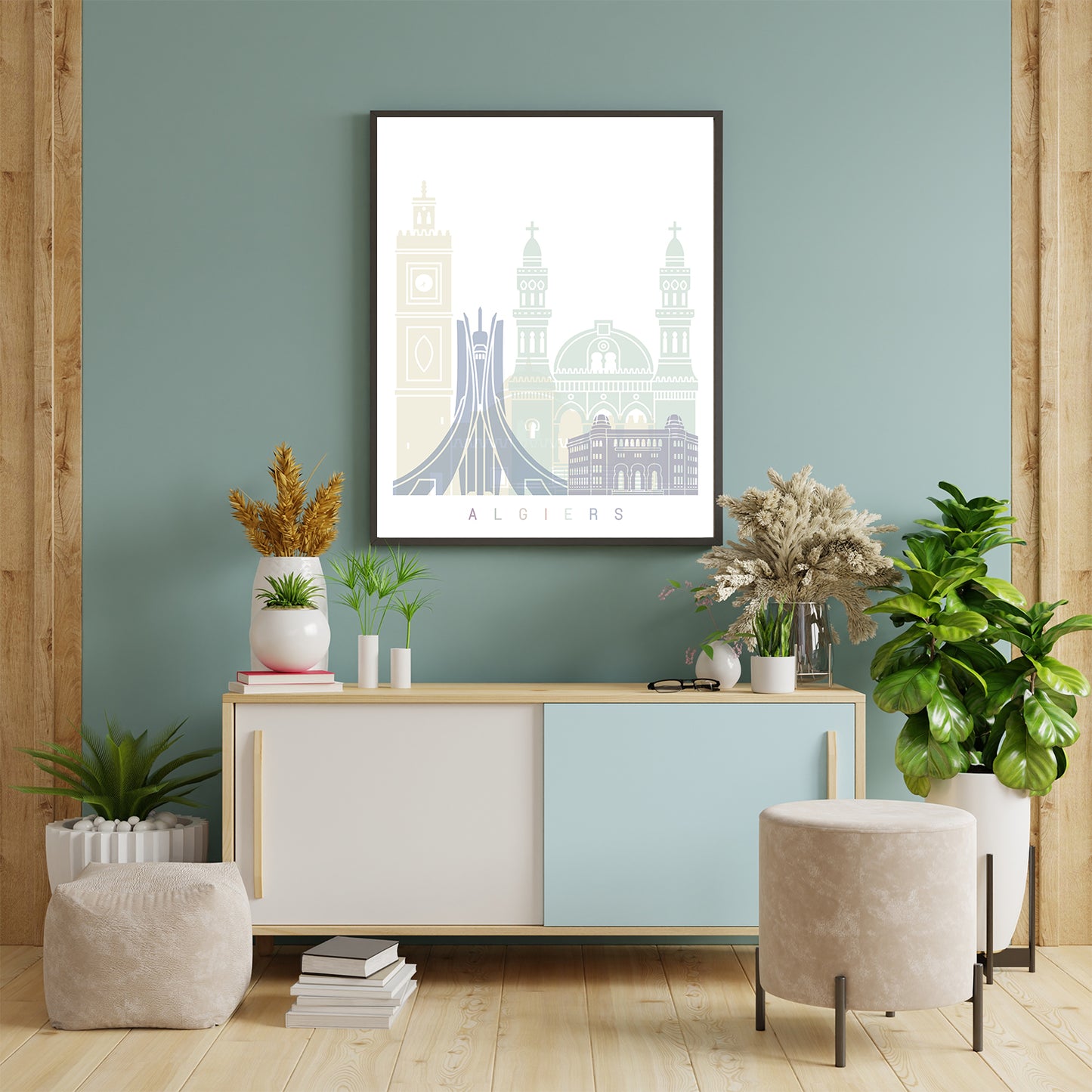 Alger skyline Poster Pastel