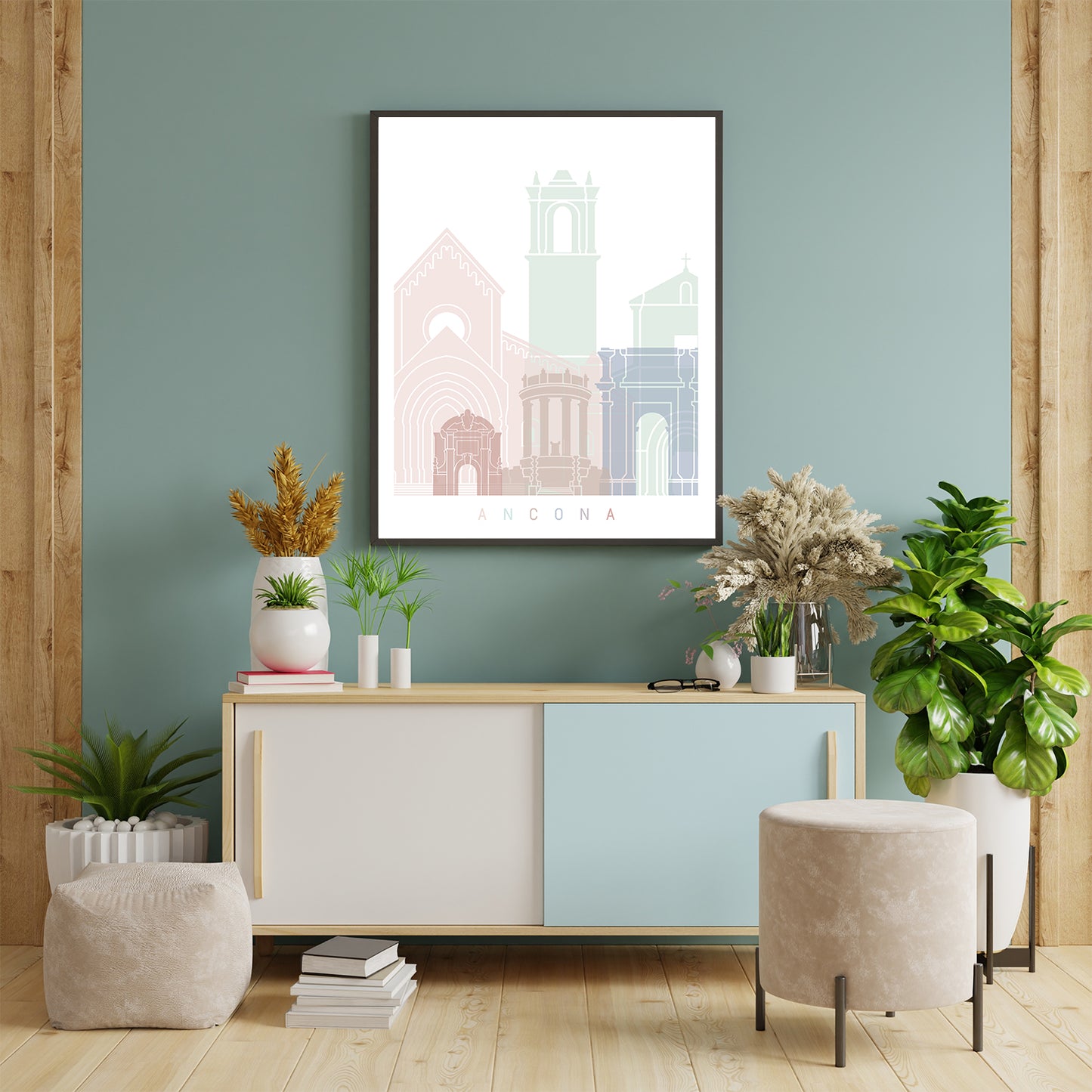 Ancône skyline Poster Pastel