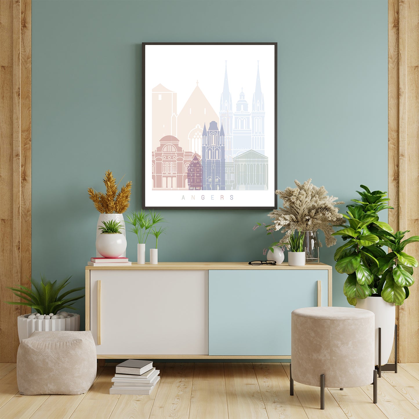 Angers skyline Poster Pastel