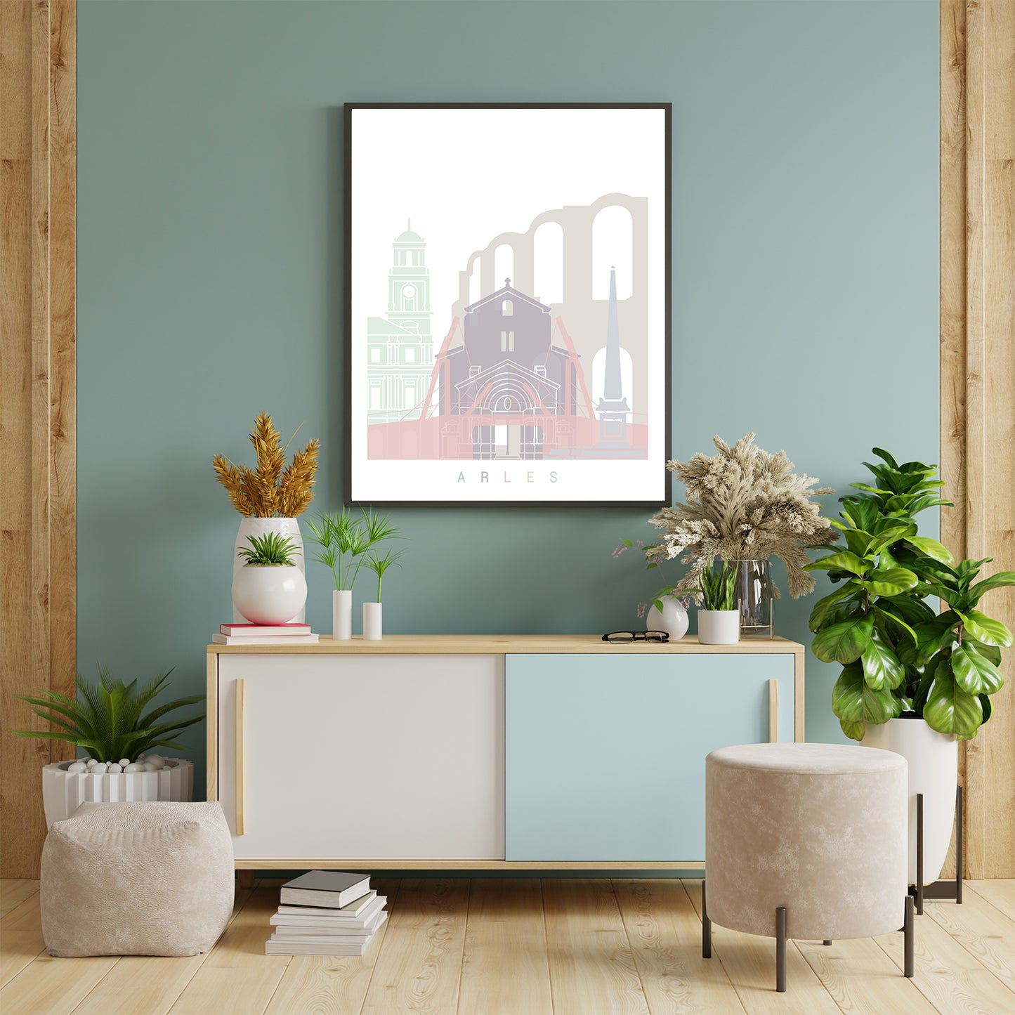 Arles skyline Poster Pastel