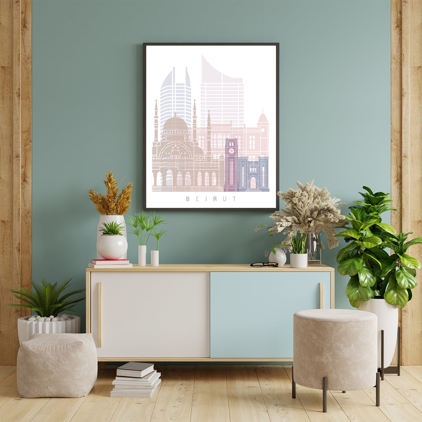 Beirut skyline Poster Pastel