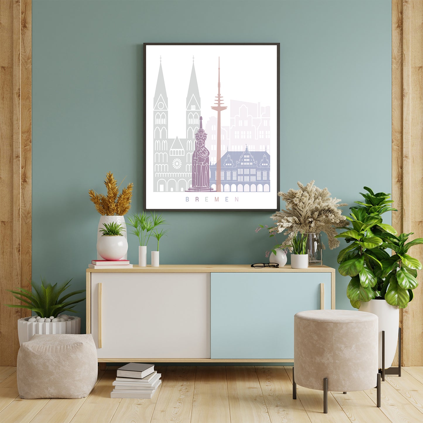 Bremen skyline Poster Pastel