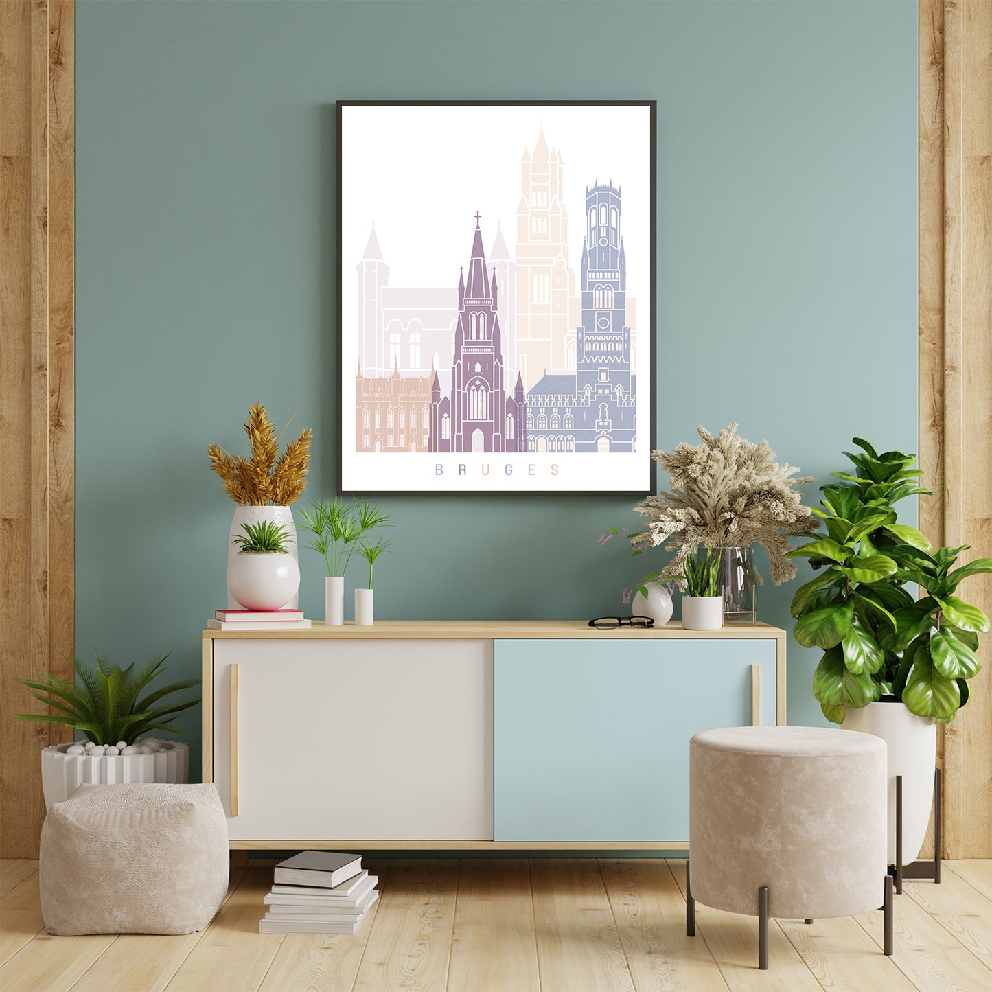 Bruja skyline Poster Pastel