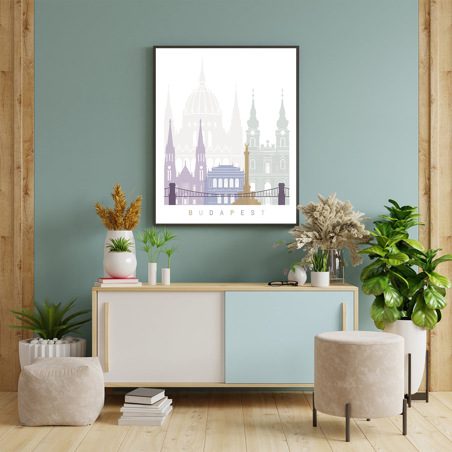 Budapest skyline Poster Pastel