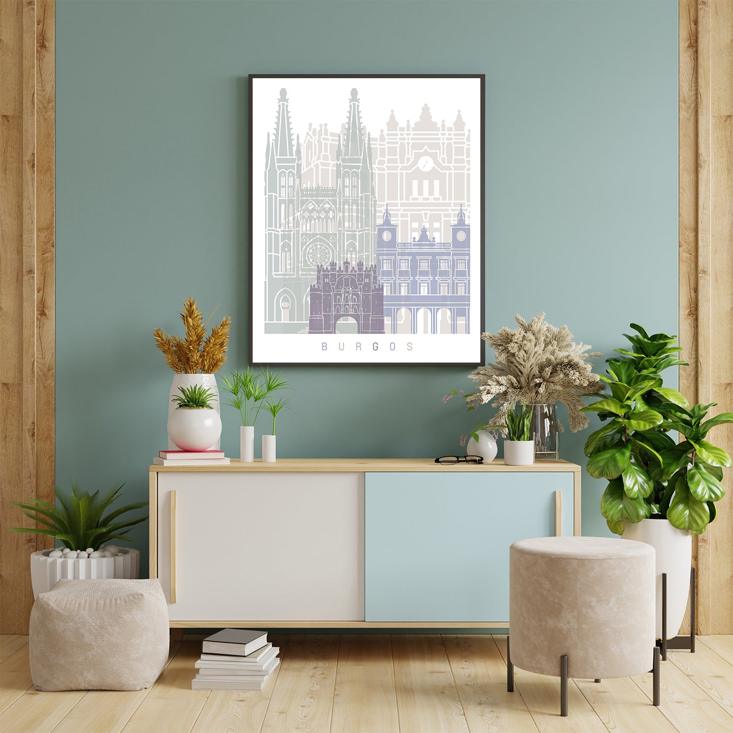 Burgos skyline Poster Pastel