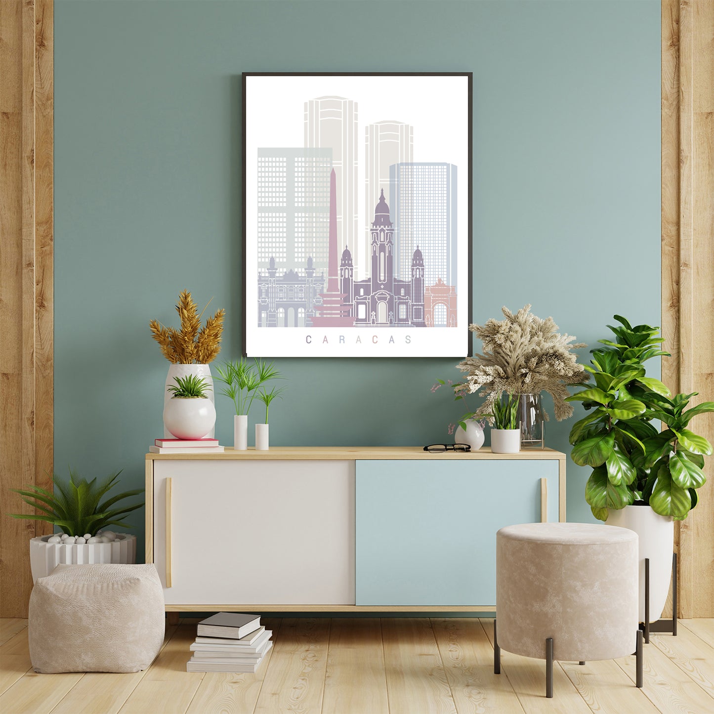 Caracas skyline Poster Pastel