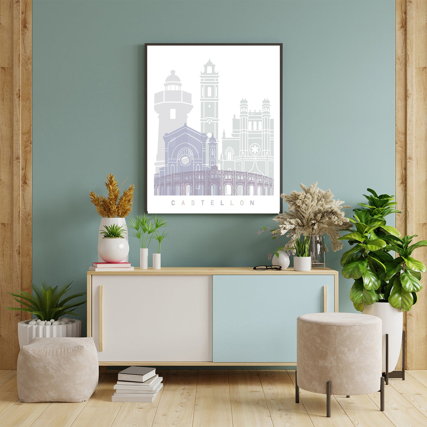 Castellon skyline Poster Pastel