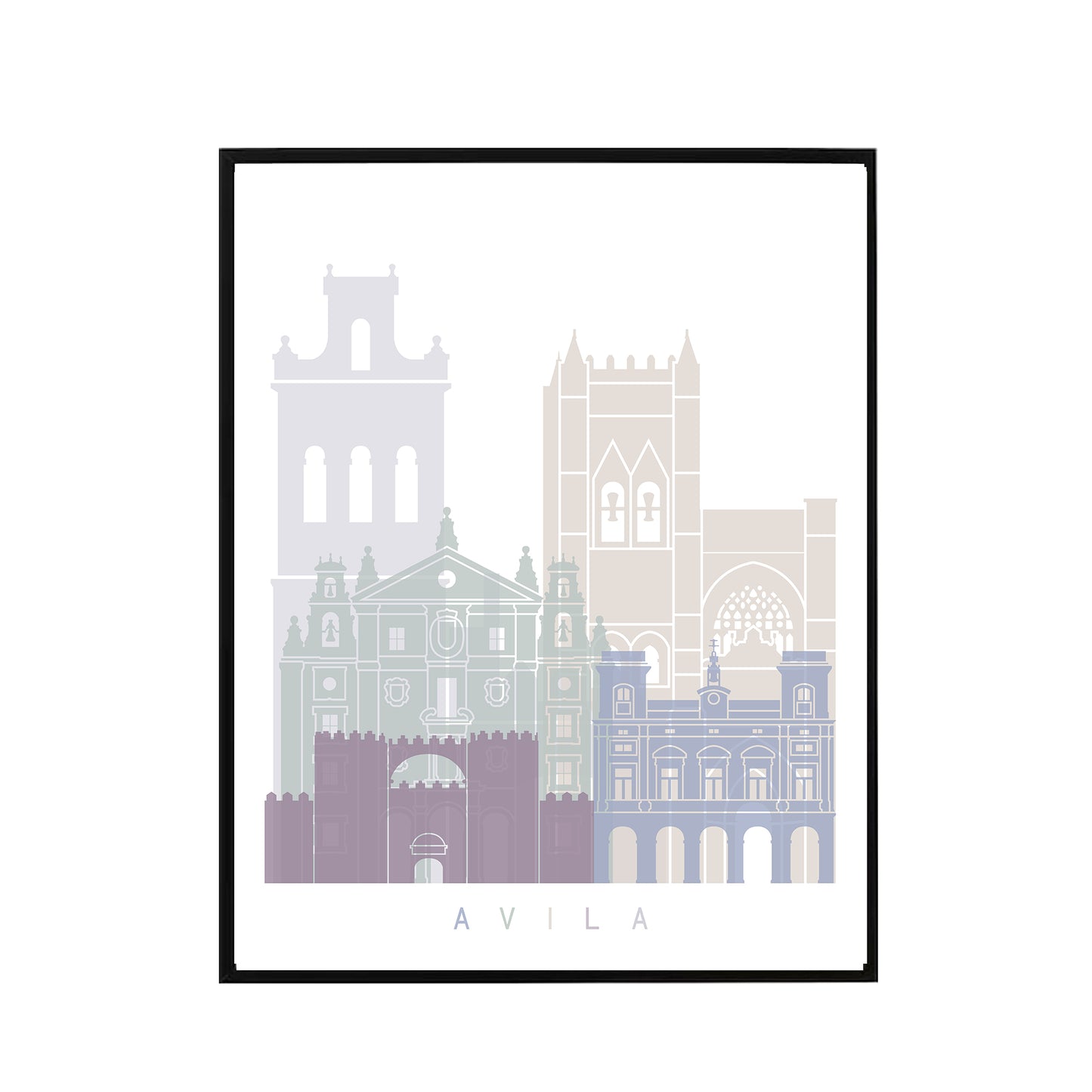 Avila skyline Poster Pastel