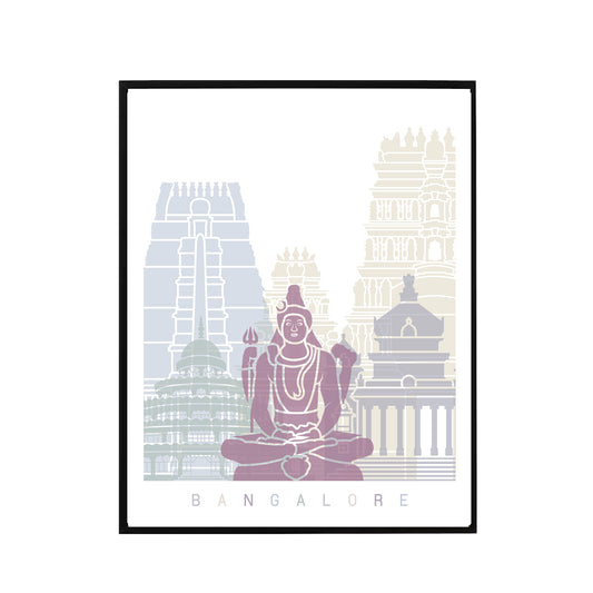 Bangalore skyline Poster Pastel