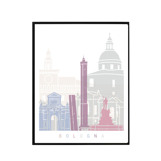 Bologna skyline Poster Pastel