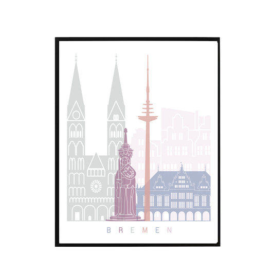 Bremen skyline Poster Pastel