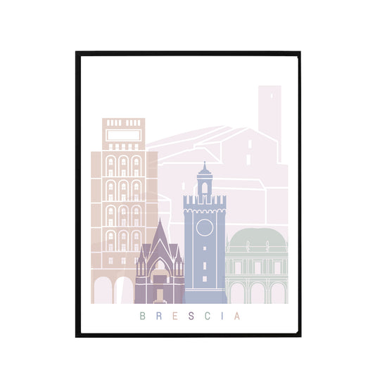 Brescia skyline Poster Pastel