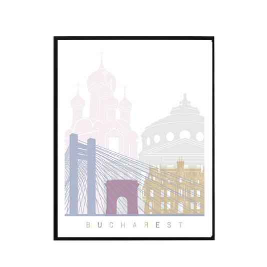 Bucharest skyline Poster Pastel