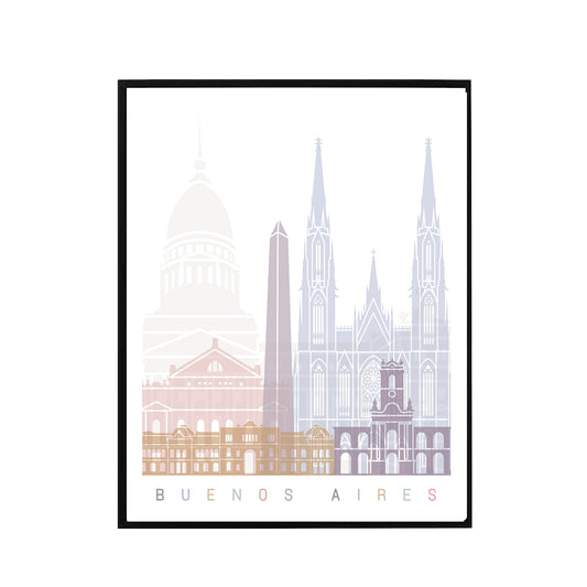 Buenos Aires skyline Poster Pastel