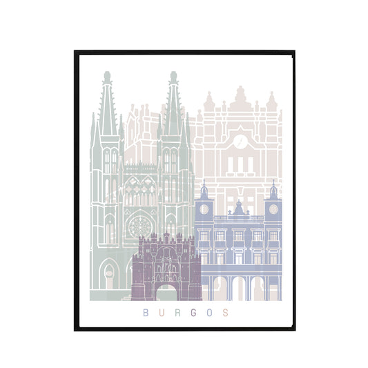 Burgos skyline Poster Pastel