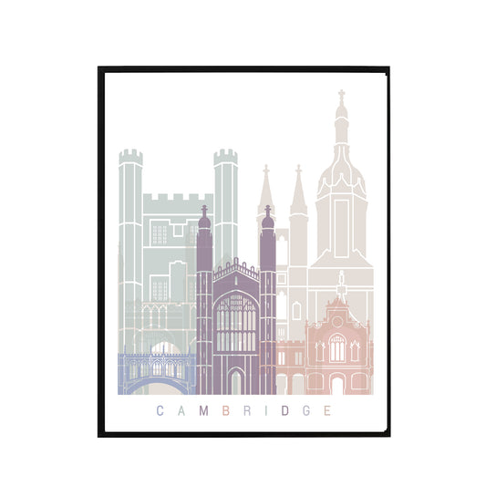 Cambridge skyline Poster Pastel